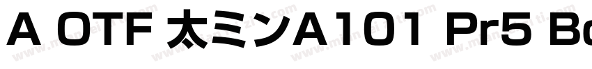 A OTF 太ミンA101 Pr5 Bold字体转换